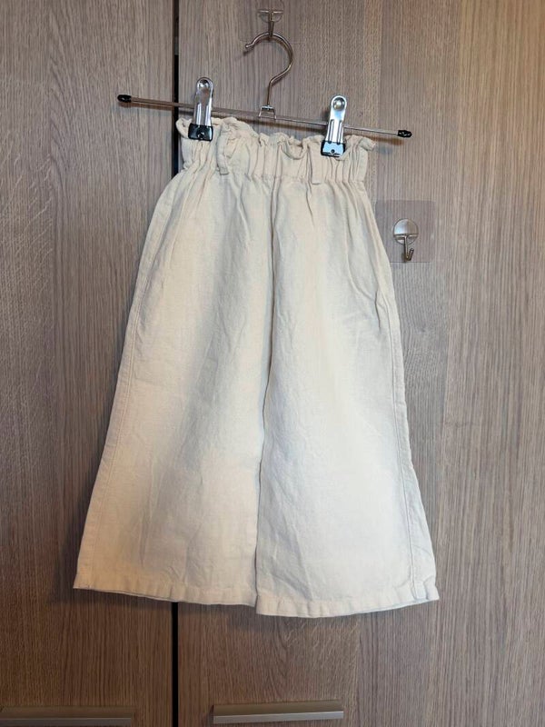 zara - creme wijde broek - maat 92
