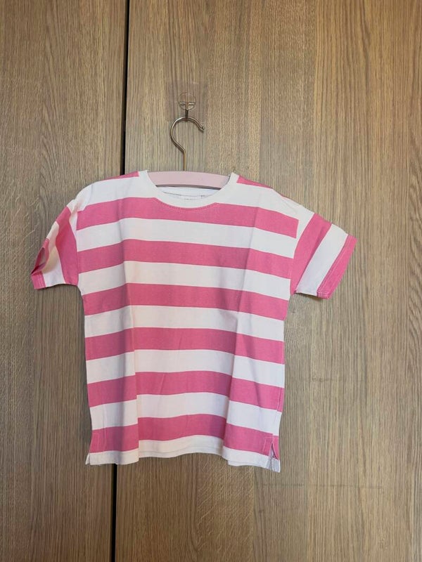 zara - wit roos gestreepte shirt - maat 104