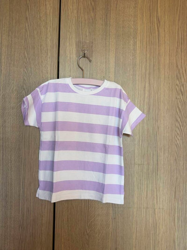 zara - wit lila gestreepte shirt - maat 104