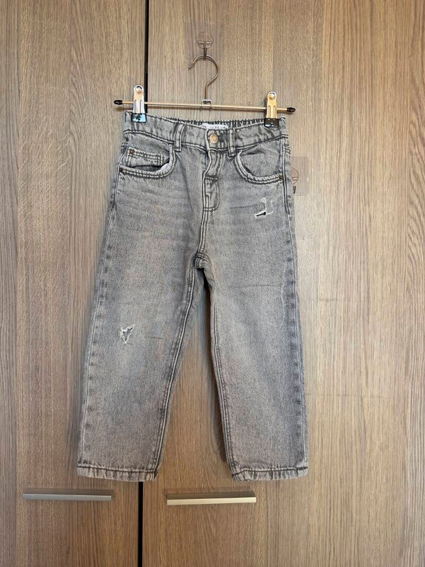zara - grijze jeansbroek - maat 104