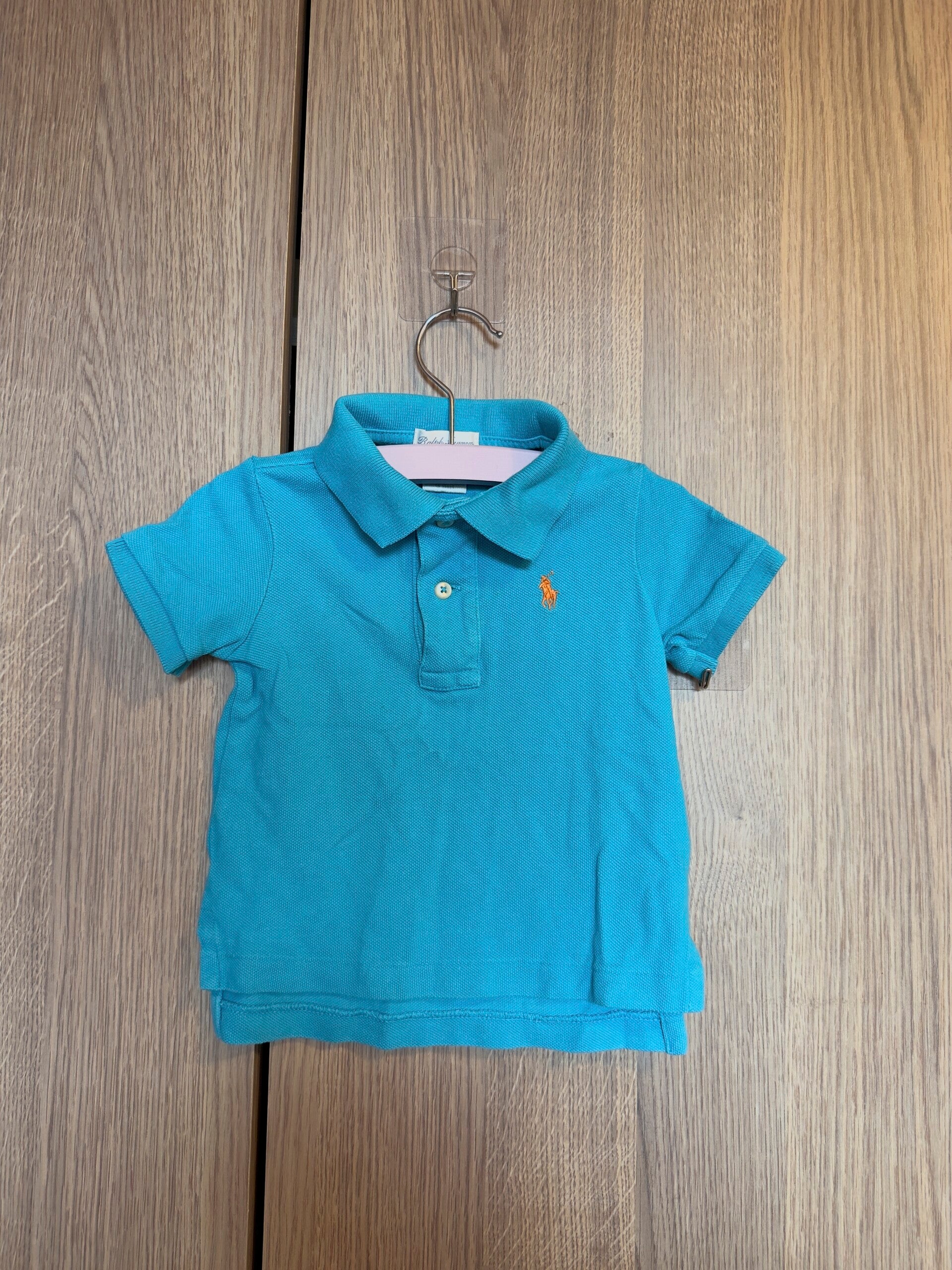 ralph lauren - blauwe polo - maat 68