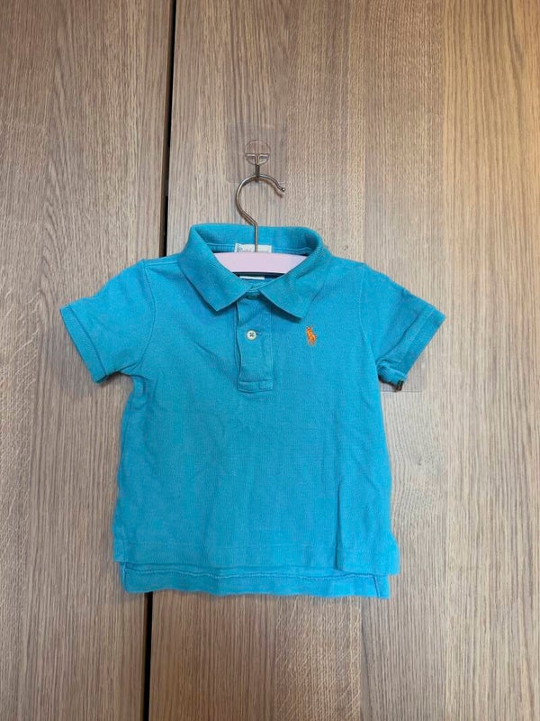 ralph lauren - blauwe polo - maat 68