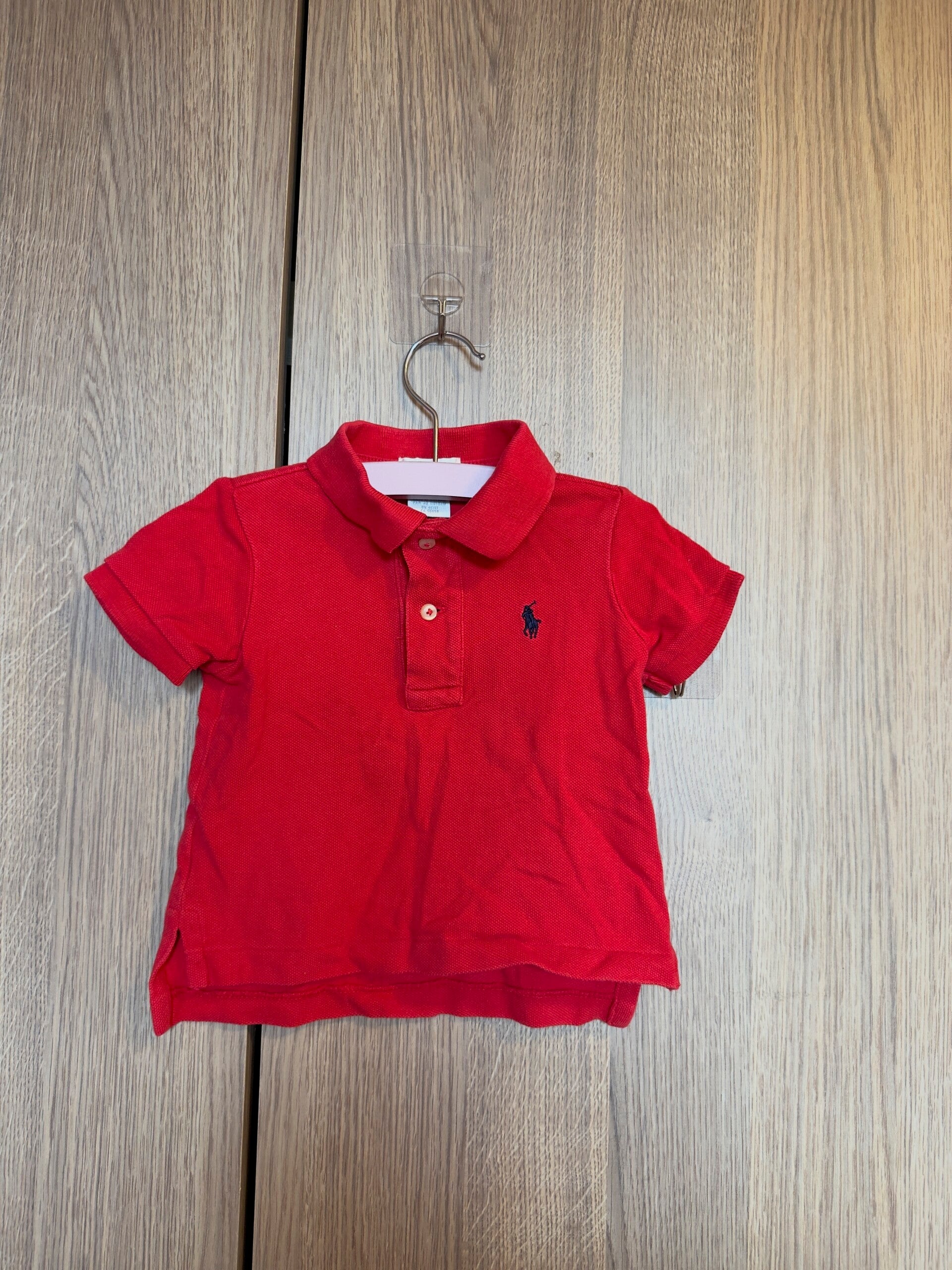 ralph lauren - rode polo - maat 68