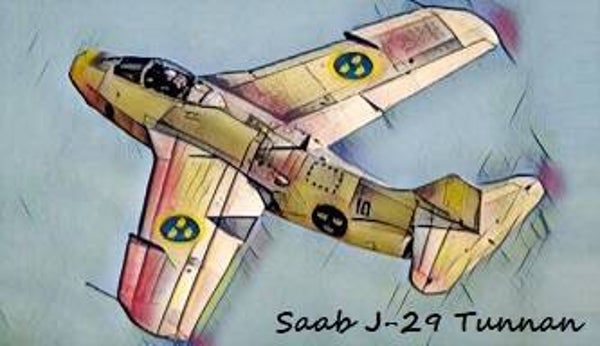J29ART1 MAGNET  (SAAB J-29 TUNNAN)
