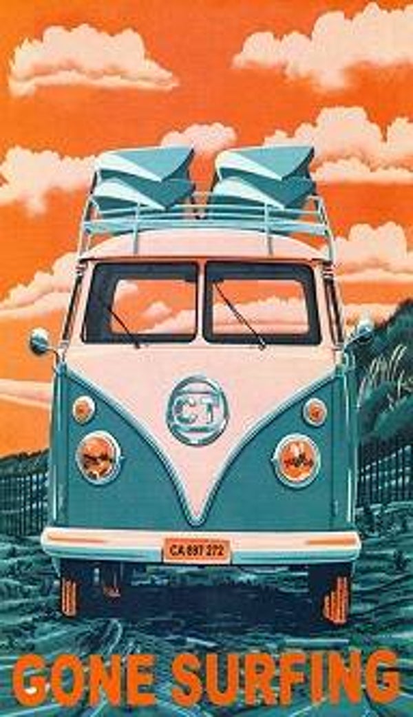 VW BEETLE #4 MAGNET (BUS)