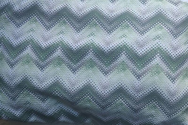 Green Chevron Print