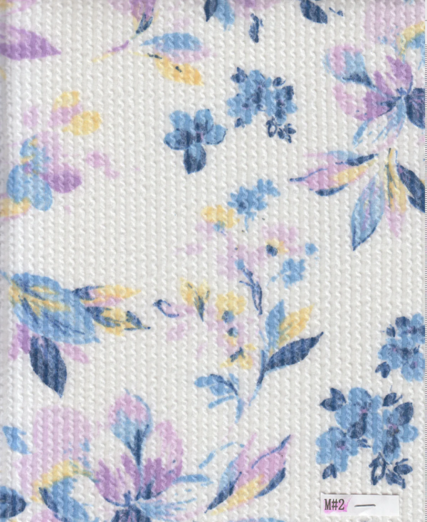 White Floral Double Knit