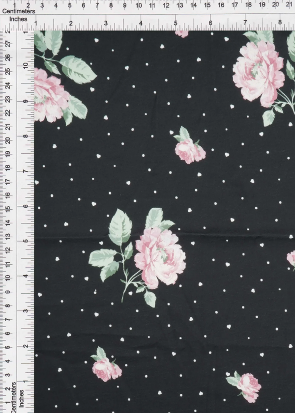 Black Floral Print