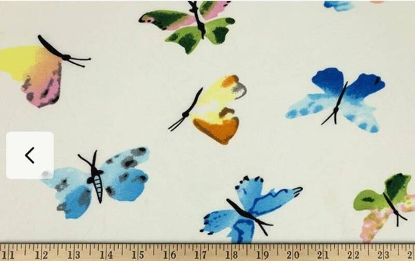 Double Brushed White Butterfly