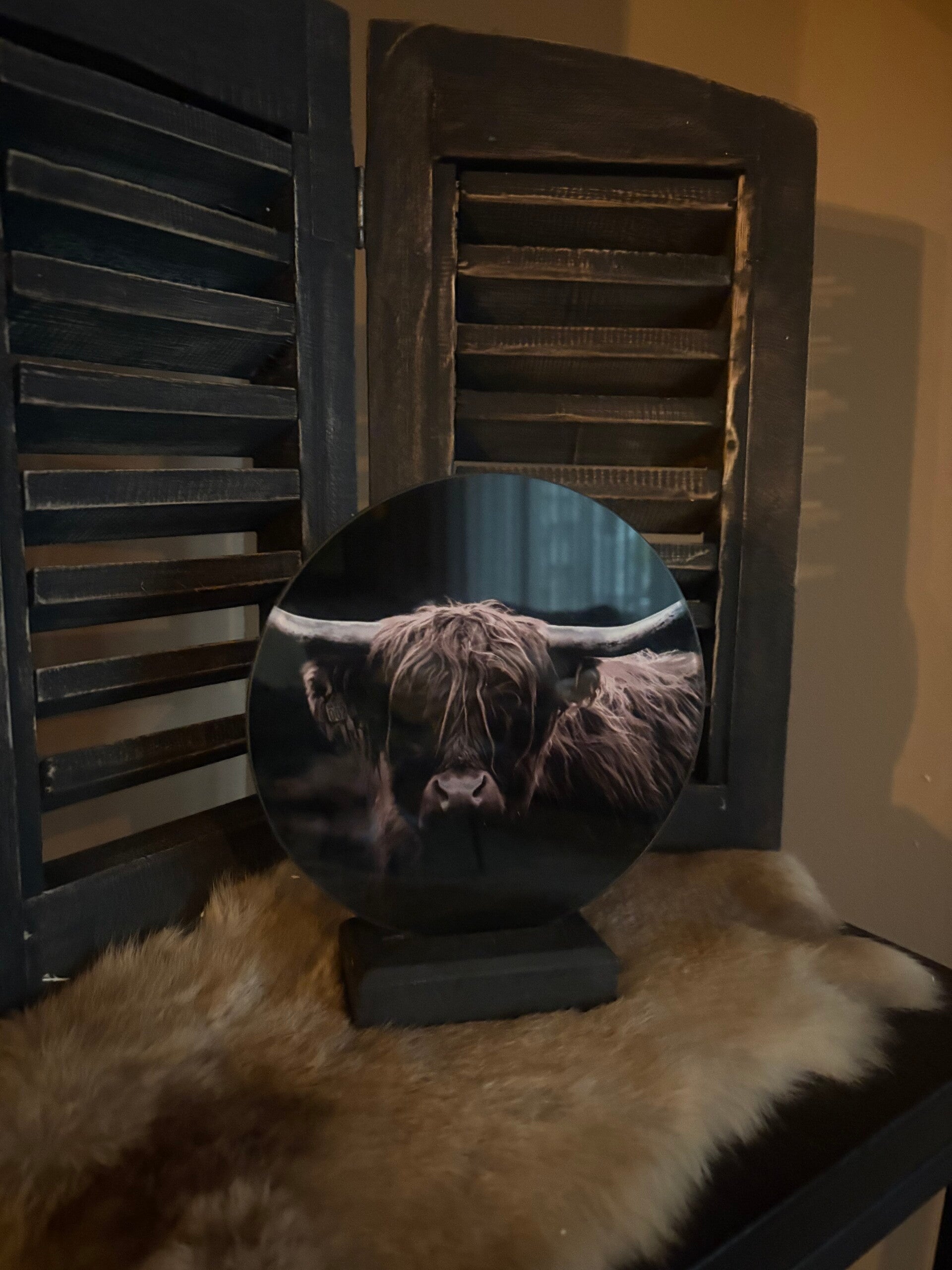 Bizon glasspiegel op standaard