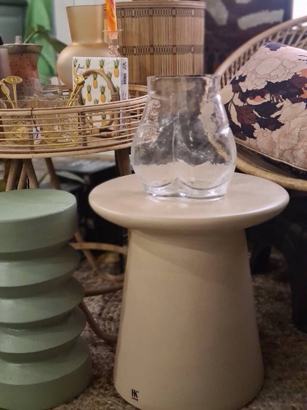 Hkliving glass bum vase