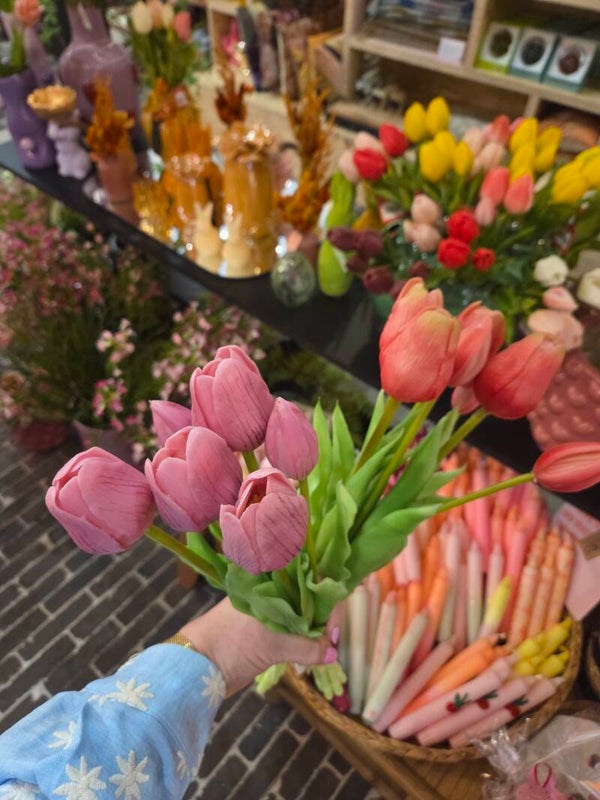 Bosje real touch tulpen fuchsia/paars