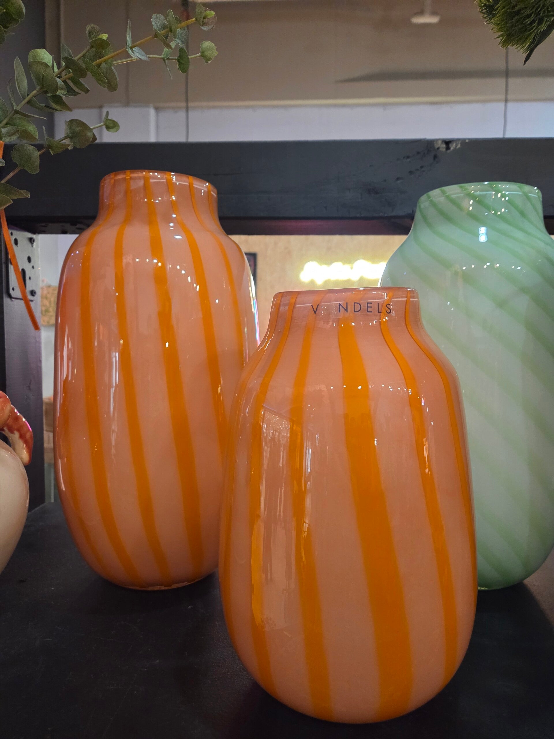 Vaas Vondels glas oranje