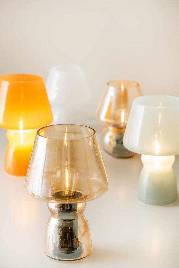 Tafellamp Leitmotiv amber glas