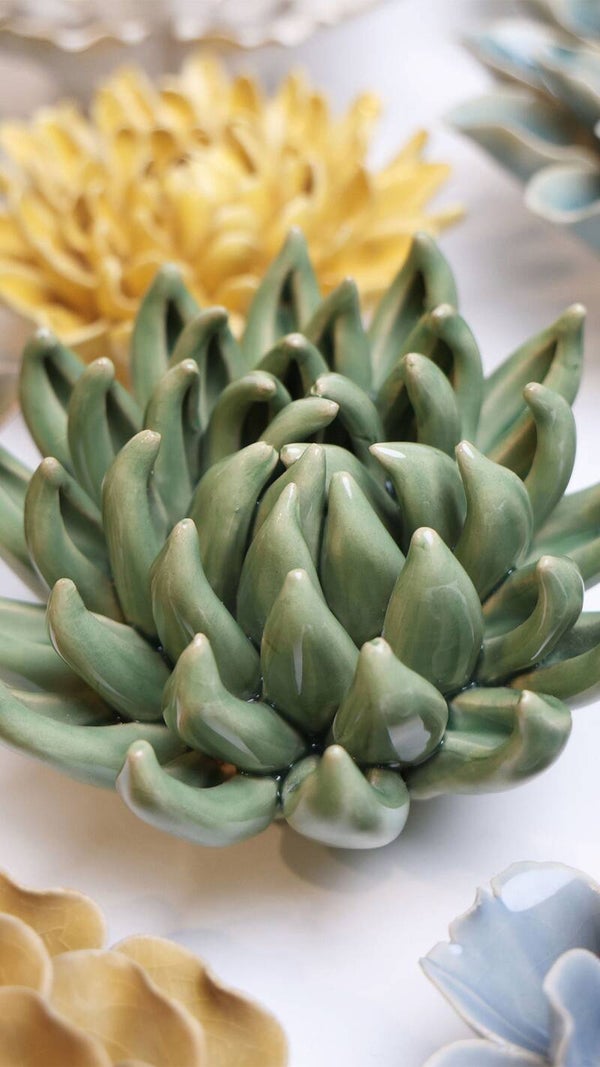 Bloem keramiek groene succulent