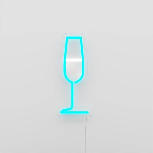 Neon lamp champagne