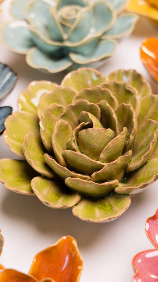 Bloem keramiek Peridot Keiko Peony