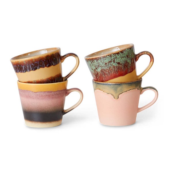 HKliving 70s ceramics cappuccino mugs set vista
