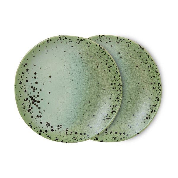 HKliving 70s ceramics side plates fleck