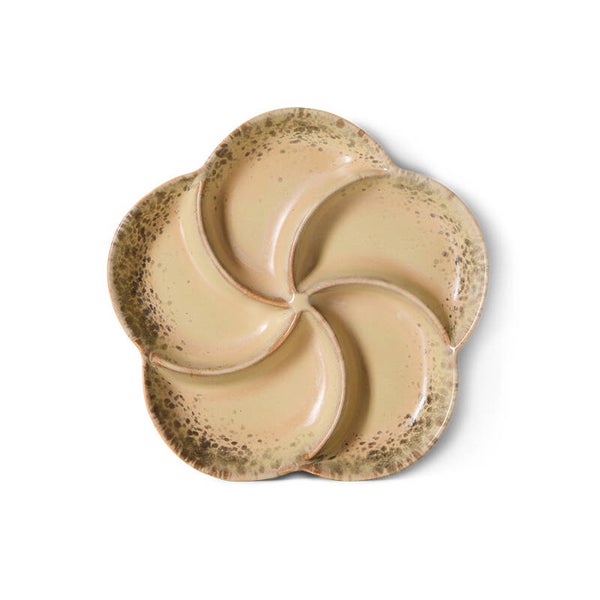 HKliving 70s ceramics snacktray grit