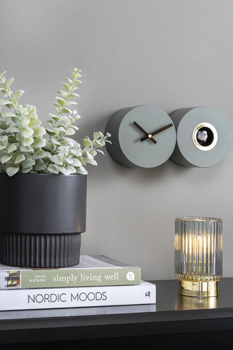 Wall Clock Duo Cuckoo groen