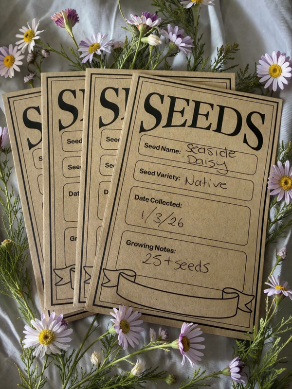 Seaside daisy seeds x25 native flower coastal cottage garden