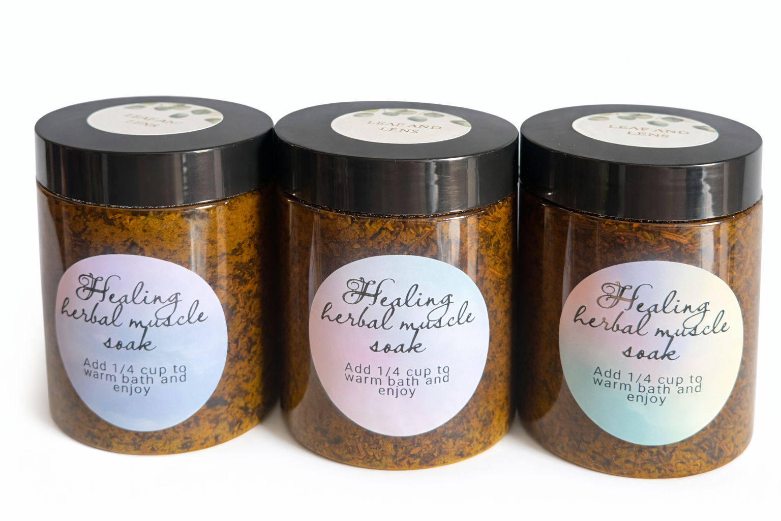 Herbal healing muscle soak natural organic herbs oils bath