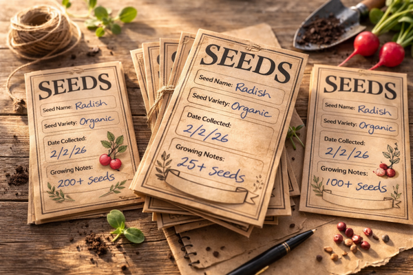 Radish seeds x25 organic homegrown premium vegetable