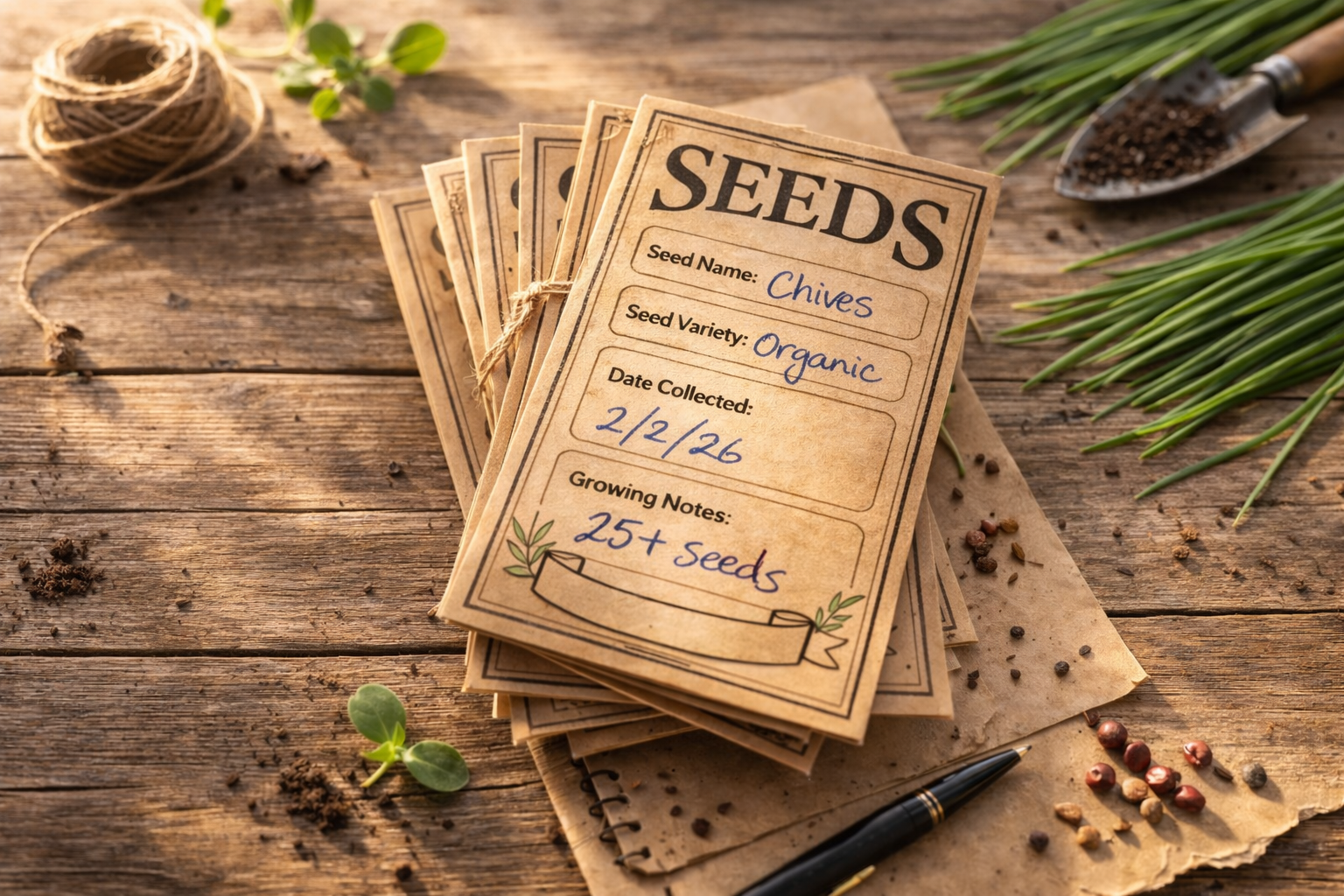 Chives seeds x25 organic premium homegrown handpicked quality seeds