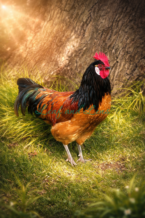 Purebred Vorwerk Rooster | Fine Art Chicken Photography | Digital Download