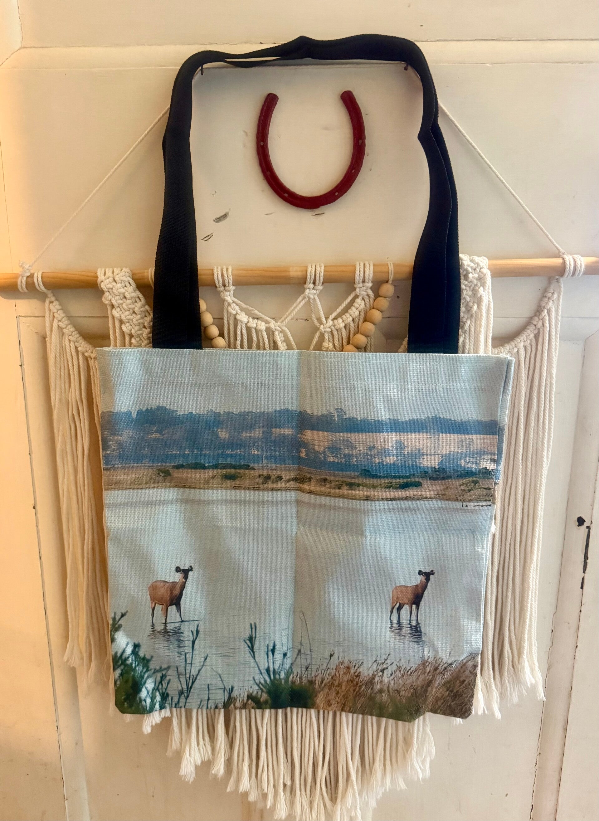 Deer tote reusable shopping bag photography nature