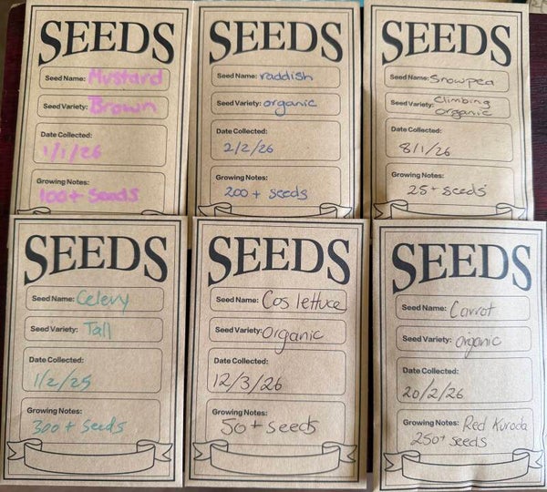 Organic veggies vegetables seed pack kit Aussie grown hand selected premium 6 packs