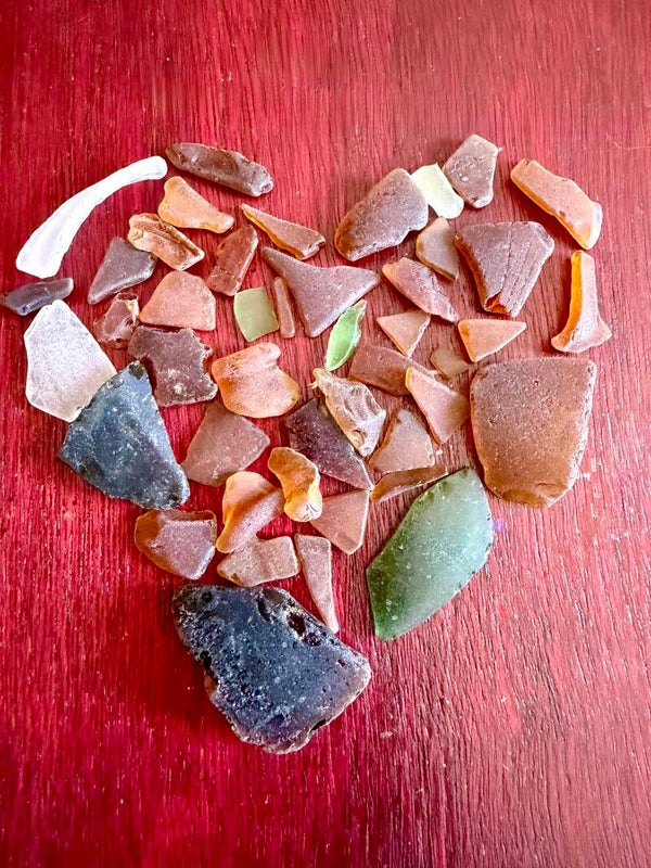 Genuine east Gippsland sea glass ocean tumbled green white brown