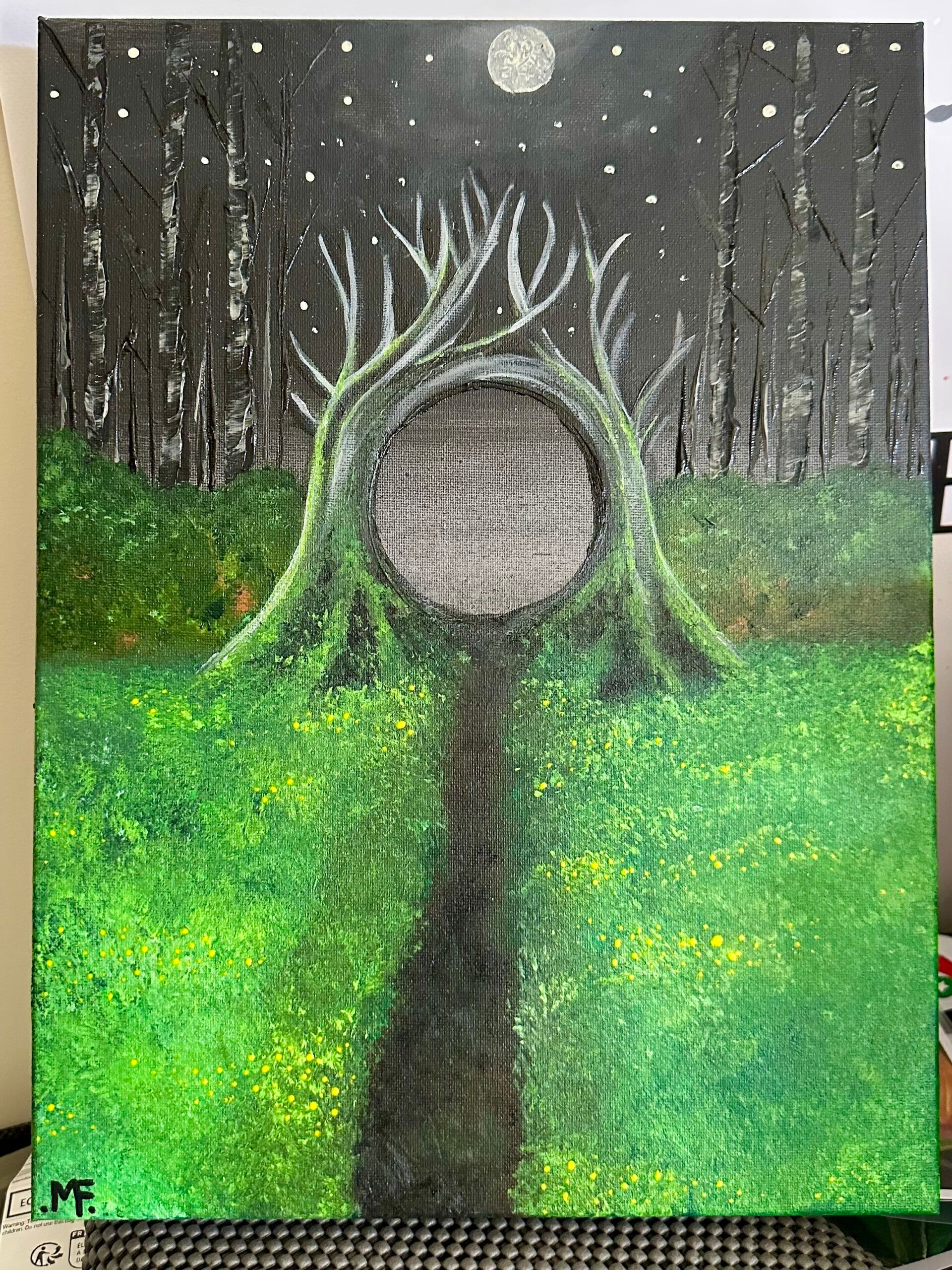 Forest portal canvas wall art handpainted