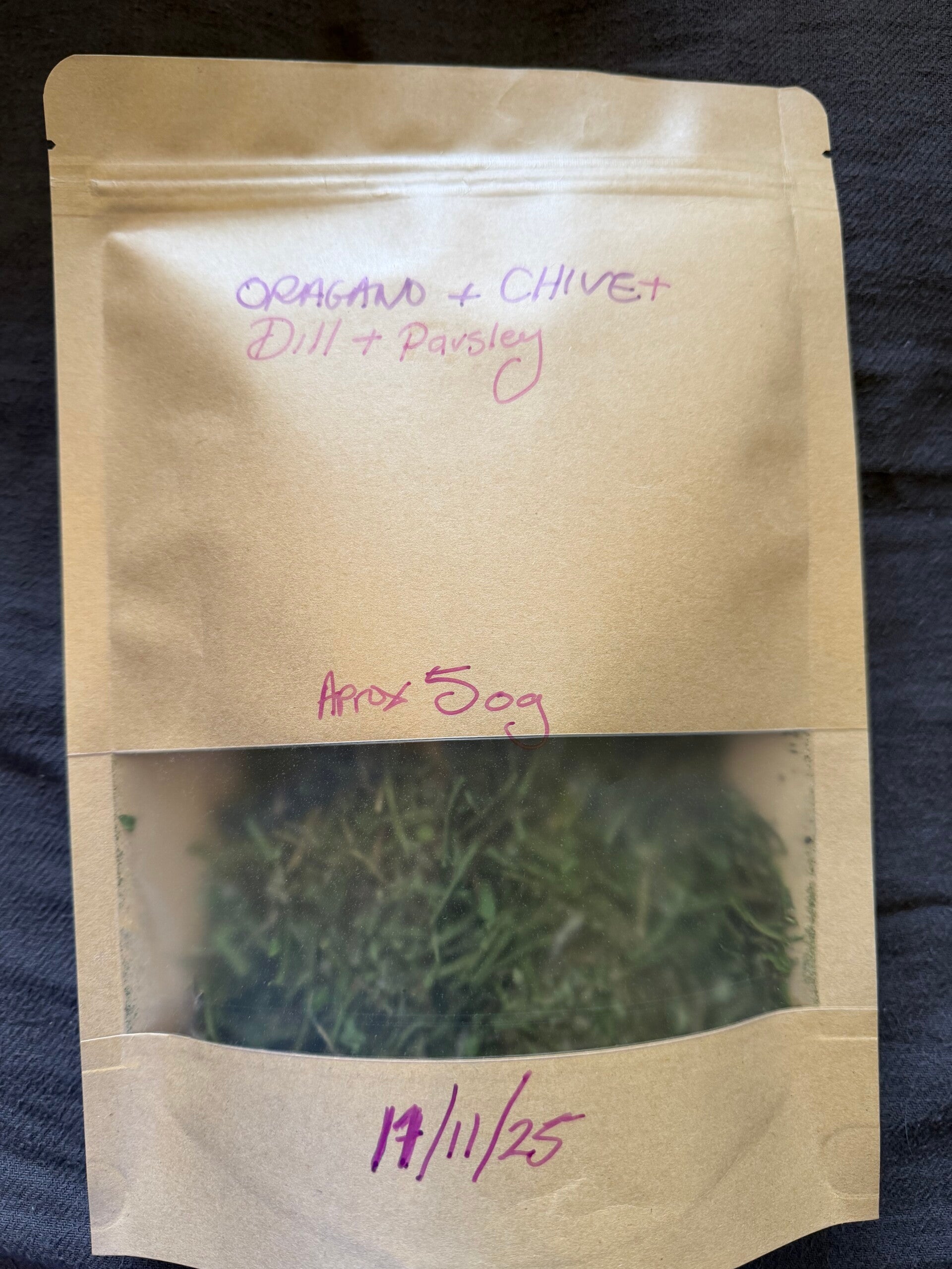 Bulk Mixed herbs- dill parsley chives oregano organic