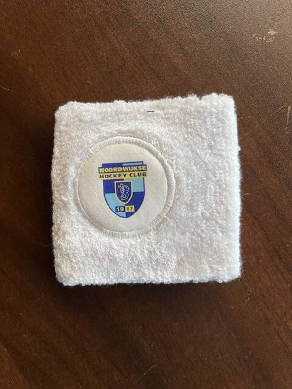 Polsband wit, met logo