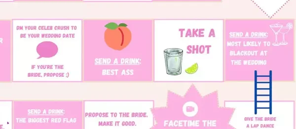 Bachelorette Blackout Board Game