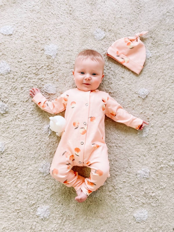 Newborn setje Onesie + Mutsje PEACH - Studio Happy