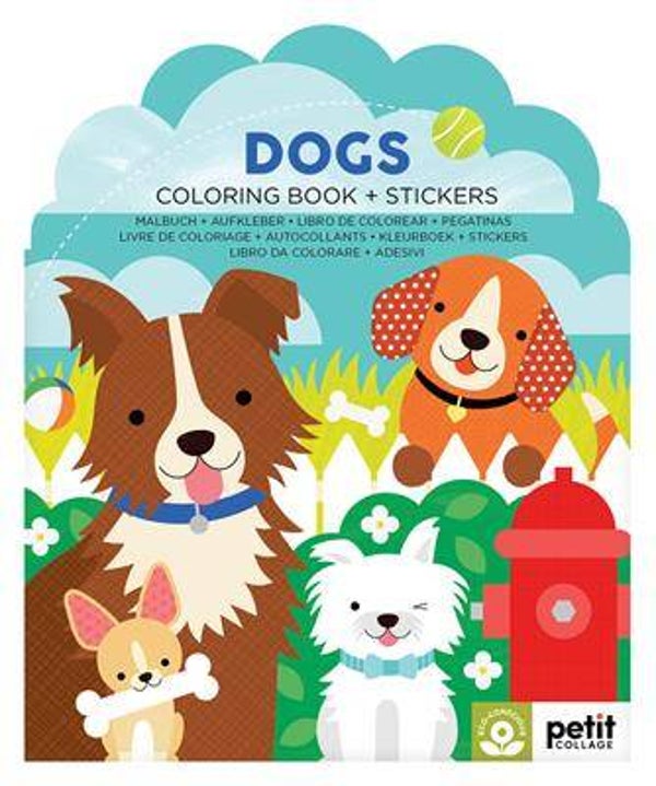 Petit collage - Kleurboekje met stickers - Honden