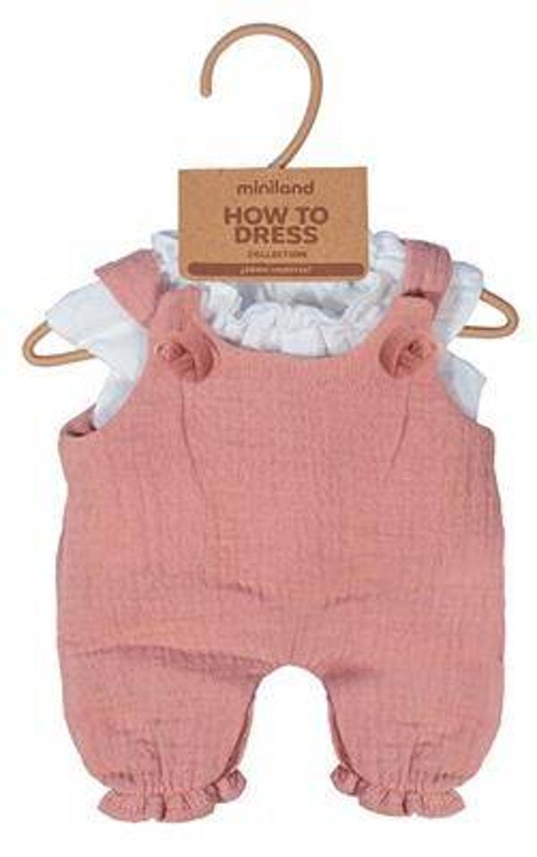 Miniland - Poppenkleertjes 32cm - Salopette En Blouse 32cm