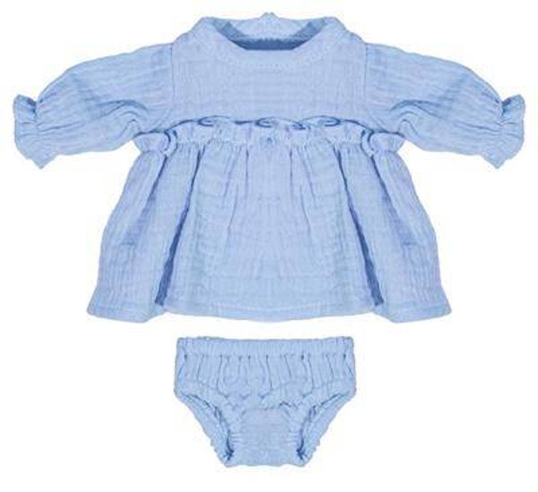 Miniland - Poppenkleertjes 32cm - Blauw blouse setje met broekje
