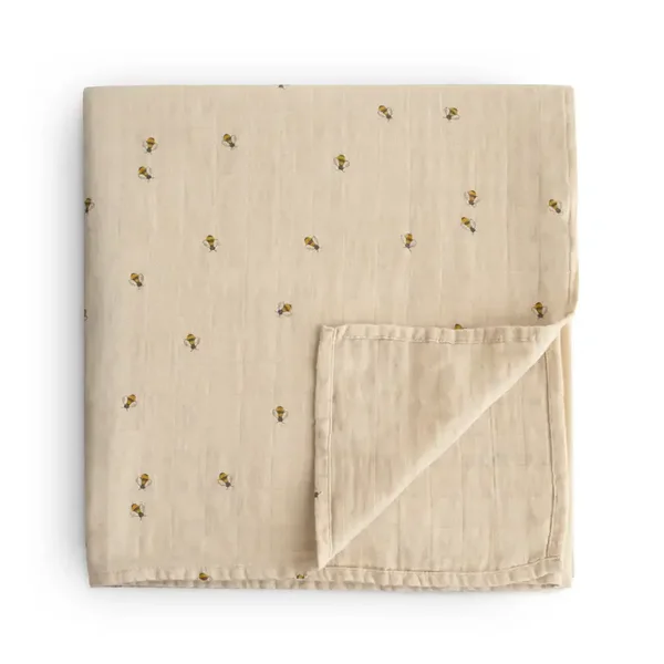 Mushie Swaddle - Bees