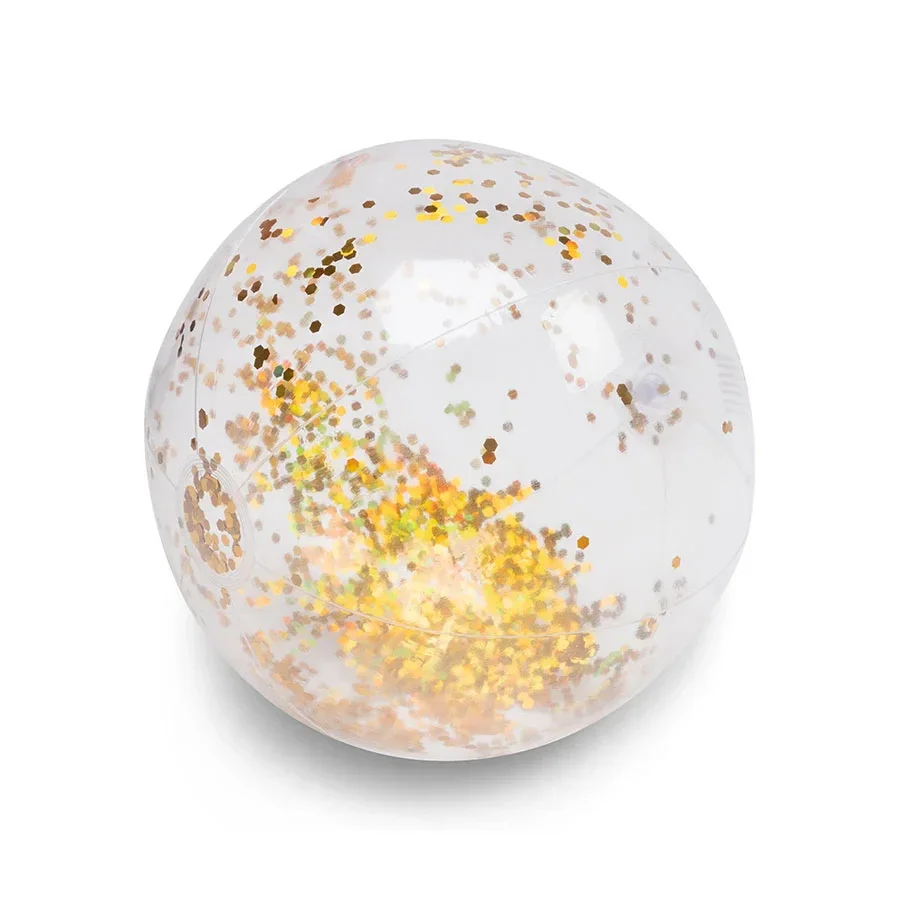 Swim Essentials Glitter | Gouden Transparante Strandbal Ø 51 cm