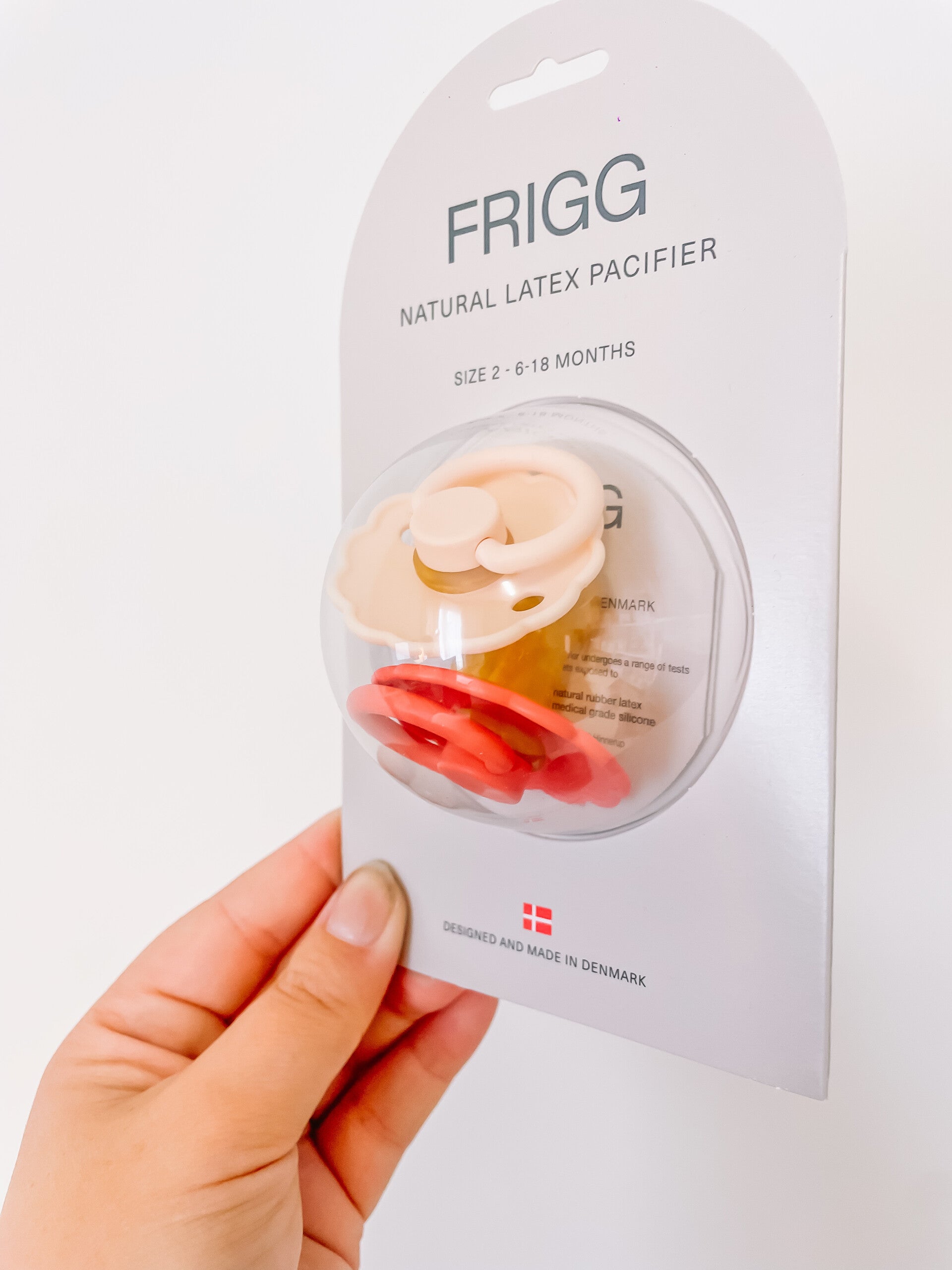 Frigg Daisy speen 2 pack Latex - pink cream & poppy  - T2