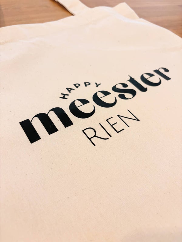 *PRE-ORDER - TOTEBAG - Happy Meester