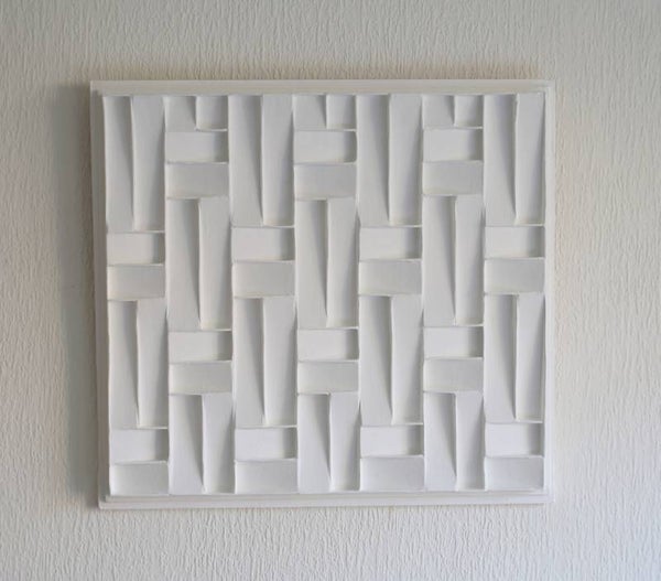 white abstract 3d painting AJArt