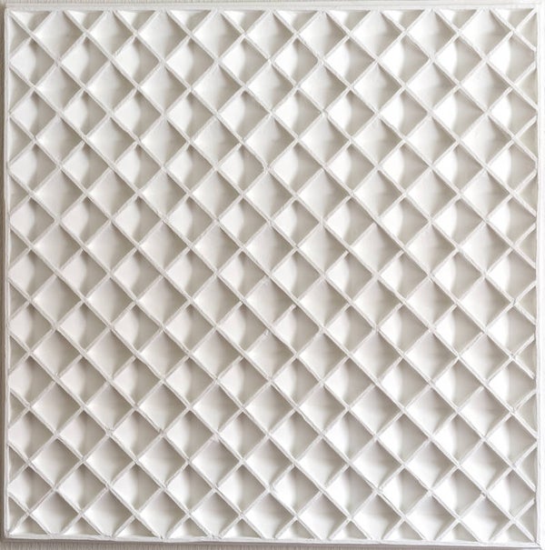 Extra large white 3d painting AJArt