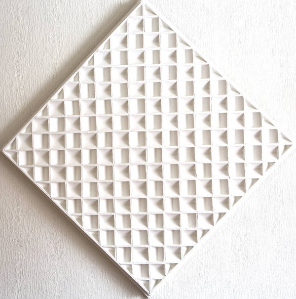 Original XL abstract white painting AJArt