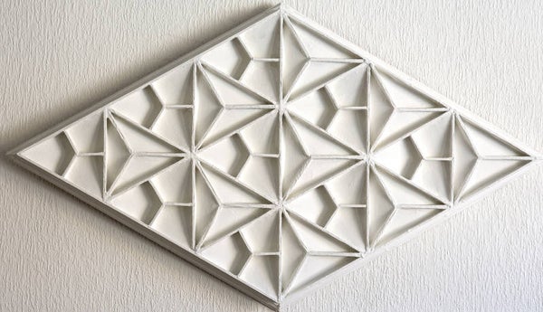 Abstract white painting-Diamond Series nr 2-AJArt