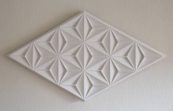 Original Abstract white 3D painting - Diamond Series  nr 2 - AJArt  M16